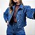 Jaqueta jeans cropped com strass Liana - Imagem 1
