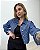 Jaqueta Jeans Cropped Com Strass Liana - Imagem 1