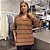 Blusa em tricô listrada gola polo Pietra - Imagem 1