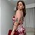 Vestido acetinado floral midi Leona - Imagem 5