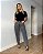 Calça reta jeans estonada Karine - Imagem 4