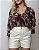 Blusa Bata Em Tule Estampada Liandra - Imagem 3
