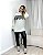 Blusa Alongada Em Fio Pluma Com Estampa Frontal Sabrine - Imagem 1