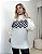 Blusa Alongada Em Fio Pluma Com Estampa Frontal Sabrine - Imagem 2