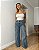 Calça Wide Leg Jeans Bordada Fabiana - Imagem 3