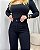 Calça Wide Leg Preta Com Strass Denim Zero DZ21395 - Imagem 1