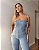 Blusa Assimétrica Jeans Sem Alças Paloma - Imagem 2