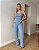 Blusa Assimétrica Jeans Sem Alças Paloma - Imagem 4