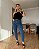 Calça Mom Jeans Lavagem Escura Denim Zero DZ21249 - Imagem 3
