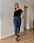 Calça Mom Jeans Lavagem Escura Denim Zero DZ21249 - Imagem 1