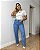 Calça Reta Jeans Lavagem Média Denim Zero DZ21453 - Imagem 1