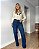 Calça Wide Leg Jeans Lavagem Escura Denim Zero DZ20438 - Imagem 1