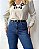 Calça Wide Leg Jeans Lavagem Escura Denim Zero DZ20438 - Imagem 5