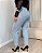 Calça Slouchy Jeans Lavagem Clara Com Brilho Denim Zero DZ21187 - Imagem 3