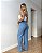 Calça Reta Jeans Com Cinto Peônia - Imagem 5