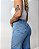Calça Reta Jeans Com Cinto Peônia - Imagem 3