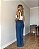 Calça Wide Leg Jeans Lavagem Média Basic Natália - Imagem 2
