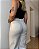 Calça Wide Leg Em Sarja Off White Talita - Imagem 6