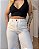 Calça Wide Leg Em Sarja Off White Talita - Imagem 5