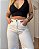 Calça Wide Leg Em Sarja Off White Talita - Imagem 2