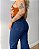 Calça Wide Leg Jeans Lavagem Escura Com Costura Frontal Louise - Imagem 5