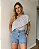 Shorts Jeans Com Brilho Lateral Denim Zero DZ6827 - Imagem 2