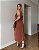Vestido Midi Com Decote Reto Drapeados Laterais Juli - Imagem 6