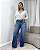 Calça Wide Leg Jeans Lavagem Média Denim Zero DZ21481 - Imagem 1