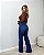 Calça Wide Leg Jeans Lavagem Escura Denim Zero DZ21492 - Imagem 4