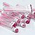 10 Tubete Para Escovinha de Cílios Escovinha de Cílios Enfeitada  Rosa/Escovinhas com Glitter Extensão de Cílios e Sobrancelha rosa bebê - Imagem 7