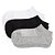 Kit com 3 Pares Meias Cano Invisível Mescla/Preto/Branco - Imagem 1