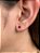 Brinco Baby Vermelho  - Prata 925 - 3mm - Zirconia - Imagem 1