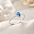 Anel Com Zircônia Gota Azul - Prata 925 - Imagem 1