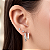 Argola Luxo Dupla Com Zircônias e Madrepérola - Prata 925 - MB804-45114 - Imagem 1