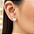 Brinco Luxo Coração Cravejado Com Zircônia -Prata 925- MB856-2975 - Imagem 1