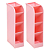 Organizador Plástico 5 DIV. - ROSA PASTEL - BRW - Imagem 1