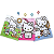 Kit para colorir com Carimbos HELLO KITTY - BLISTER C/ 3 DESENHOS + 4 CARIMBOS  - LEO E LEO - Imagem 2