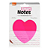 BLOCO SMART NOTES 70X70MM - TRANSPARENTE CORAÇÃO ROSA - 20FLS - 1BLOCO - BRW - Imagem 1