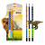 Kit Escolar   RAPTORS (3 LÁPIS HB + 1 BORRACHA) - BLISTER - BRW - Imagem 1
