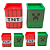 Apontador  Latinha  MINECRAFT QUADRADO DUPLO -  DISPLAY 12 UND  - LEO E LEO - Imagem 2