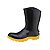 Bota De Pvc Tipo Galocha Preto Sola Amarela Marluvas Cano Médio - Imagem 1
