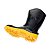 Bota De Pvc Tipo Galocha Preto Sola Amarela Marluvas Cano Médio - Imagem 3