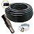 Kit Mangueira Jardim Reforçada 1/2 300 Psi Para Água 10 Metros Preta + Esguicho Metal ajustável - Imagem 1