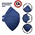 Kit 100 Máscaras Pff2 (n95) Respiração Sem Válvula Azul - Imagem 4