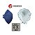 Kit 100 Máscaras Pff2 (n95) Respiração Sem Válvula Azul - Imagem 3