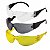Kit 10 Oculos De Segurança Epi Proteção Leopardo Ecoline Incolor Fumê e Amarelo - Imagem 1