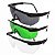 Kit 100 Oculos De Segurança Epi Proteção RJ Ecoline Incolor Fumê ou Verde - Imagem 1