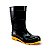 Bota De Pvc Tipo Galocha Sete Leguas Preto Sola Amarela Crival Cano Médio - Imagem 5