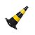 CONE RIGIDO PRETO E AMARELO 50 CM PLASTCOR - Imagem 2