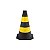 CONE RIGIDO PRETO E AMARELO 50 CM PLASTCOR - Imagem 1